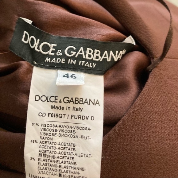 Dolce&Gabbana Cady long sleeve Sheath Dress in Maroon Size 10 - Picture 11 of 13